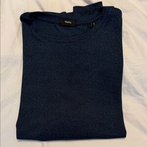 Theory Men's Eclipse/Riverside blue Crewneck tee